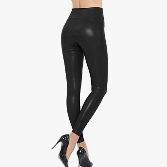 NWOT VIV Collection High waisted Fleece-Lined Faux Leather Leggings size XL - Picture 2 of 6